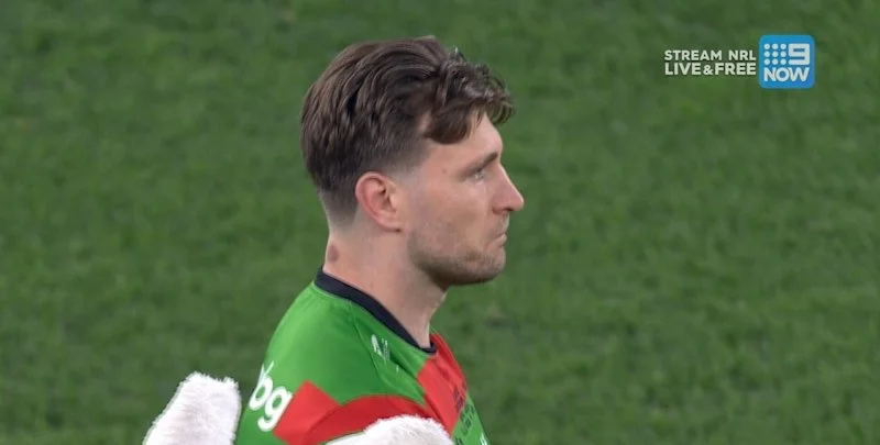 Rabbitohs Roosters players scuffle